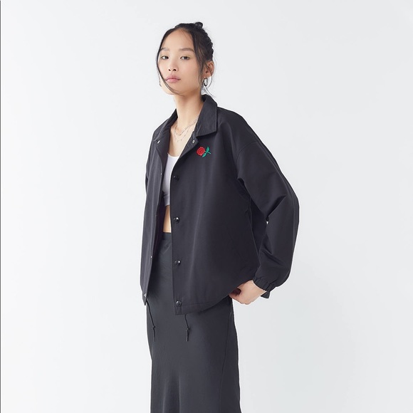 X-girl Rose Embroidered Coach Jacket - Picture 3 of 6